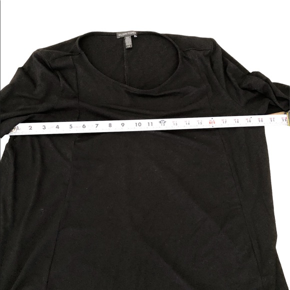 Eileen Fisher, Black Long Tunic, Size Large - Picture 6 of 8